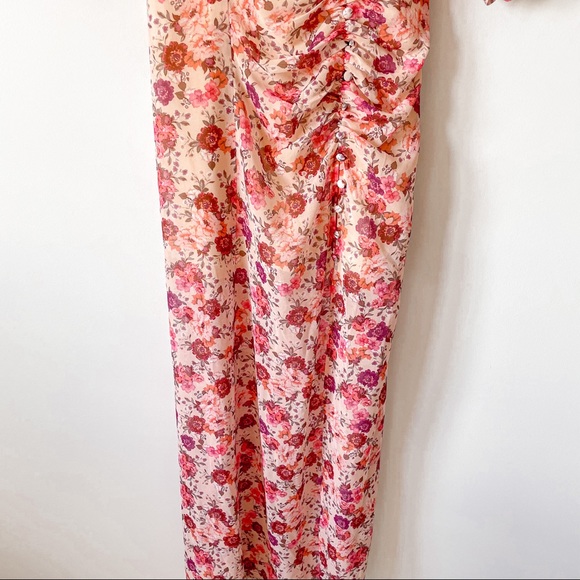 SOLD For Love & Lemons Evie Floral Maxi Dress in Tearose Sz S - Picture 9 of 13